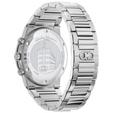 Salvatore Ferragamo Sapphire Chrono Black Dial Silver Steel Strap Watch for Men - SFME00321