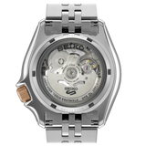 Seiko 5 GMT Sport Asia Exclusive Limited Edition Off White Dial Silver Steel Strap Watch for Men - SSK046K1