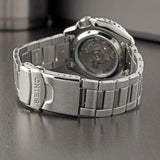 Seiko 5 Sport Automatic SKX Series Black Dial Silver Steel Strap Watch for Men - SRPK99K1