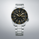 Seiko 5 Sport Automatic SKX Series Black Dial Silver Steel Strap Watch for Men - SRPK99K1