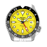 Seiko 5 Sport SKX GMT US Special Creation Automatic Yellow Dial Silver Steel Strap Watch for Men - SSK017K1