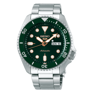 Seiko 5 Sports Automatic Analog Green Dial Silver Steel Strap Watch For Men - SRPD63K1