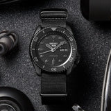 Seiko 5 Sports Automatic Black Dial Black NATO Strap Watch For Men - SRPD79K1