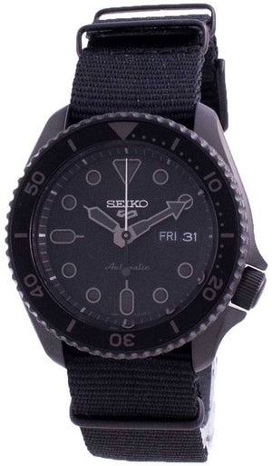 Seiko 5 Sports Automatic Black Dial Black NATO Strap Watch For Men - SRPD79K1