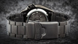 Seiko 5 Sports Automatic Black Dial Black Steel Strap Watch For Men - SRPD65K1