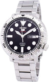 Seiko 5 Sports Automatic Black Dial Silver Steel Strap Watch for Men - SRPC61J1