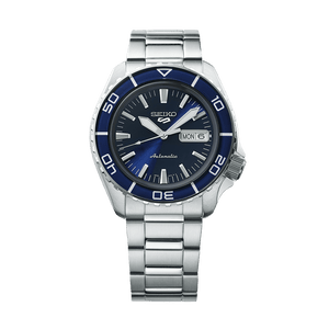 Seiko 5 Sports Automatic Blue Dial Silver Steel Strap Watch for Men - SRPK97K1