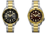Seiko 5 Sports Automatic Brown Dial Two Tone Steel Strap Watch For Men - SRPK24