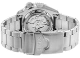Seiko 5 Sports Automatic Day Date Black Dial Silver Steel Strap Watch for Men - SRPD55K1