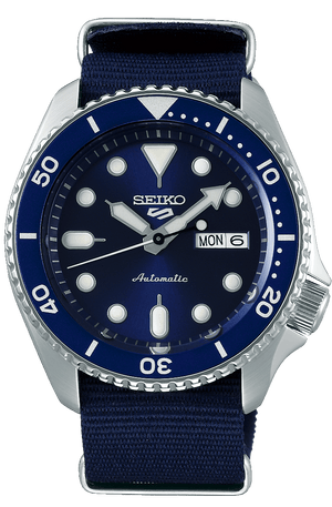 Seiko 5 Sports Automatic SKX Blue Dial Blue NATO Strap Watch For Men - SRPD51K2