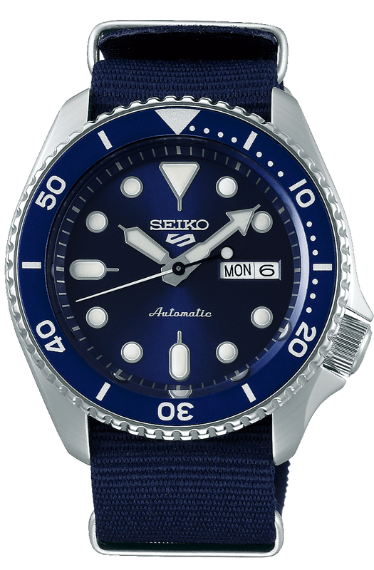 Seiko 5 Sports Automatic SKX Blue Dial Blue NATO Strap Watch For Men - SRPD51K2