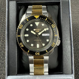 Seiko 5 Sports Automatic Special Creation Black Dial Two Tone Steel Strap Watch For Men - SRPK22