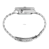 Seiko 5 Sports GMT Thong Sia Limited Edition Brown Dial Silver Steel Strap Watch for Men - SSK043K1