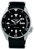 Seiko 5 Sports SKX Automatic Black Dial Black NATO Strap Watch For Men - SRPD55K3