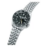 Seiko 5 Sports SKX GMT Automatic Green Dial Silver Steel Strap Watch For Men - SSK035K1
