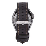Seiko 5 Sports SKX GMT Automatic Mocha Black Dial Brown Leather Strap Watch For Men - SSK036K1