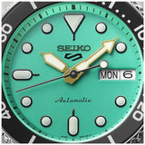 Seiko 5 Sports SKX Midi Automatic Teal Dial Silver Steel Strap Watch For Men - SRPK33K1