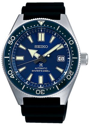Seiko Prospex Analogue Automatic Diver Blue Dial Black Rubber Strap Watch For Men - SPB053J1