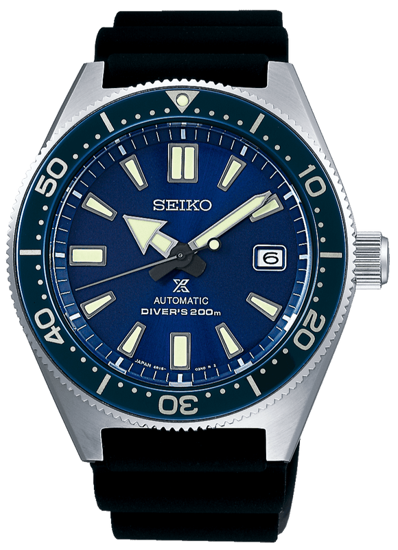 Seiko Prospex Analogue Automatic Diver Blue Dial Black Rubber Strap Watch For Men - SPB053J1