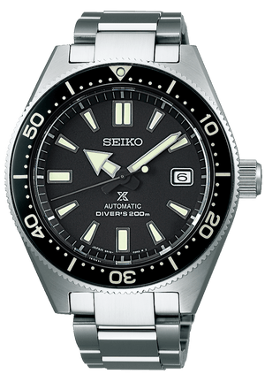 Seiko Prospex Automatic Diver Black Dial Silver Steel Strap Watch For Men - SPB051J1