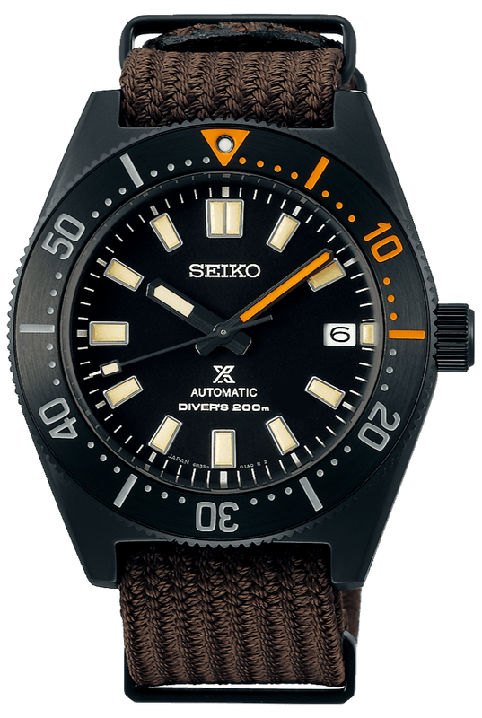 Seiko Prospex Black Series 1965 Limited Edition Black Dial Brown NATO Strap Watch For Men - SPB253J1
