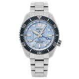 Seiko Prospex Limited Edition Automatic GMT Glacier Blue Dial Silver Steel Strap Watch For Men - SPB385J1