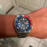Seiko Prospex PADI Special Edition Automatic Blue Dial Silver Steel Strap Watch for Men - SRPE99