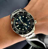 Seiko Prospex Sea Automatic Diver Green Dial Silver Steel Strap Watch For Men - SPB187J1