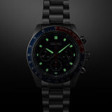Seiko Prospex Speedtimer Solar Chronograph Blue Dial Silver Steel Strap Watch for Men - SSC913