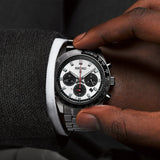 Seiko Prospex Speedtimer Solar Chronograph Silver Dial Silver Steel Strap Watch for Men - SSC911