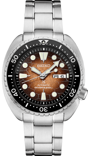 Seiko Prospex US Special Edition King Turtle Automatic Brown Dial Silver Steel Strap Watch for Men - SRPH55