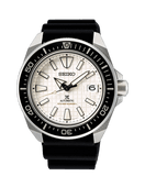 Seiko Shogun Prospex Titanium Divers Automatic White Dial Black Rubber Strap Watch For Men - SPB191J1