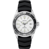 Seiko Shogun Prospex Titanium Divers Automatic White Dial Black Rubber Strap Watch For Men - SPB191J1