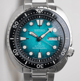 Seiko US Special Edition Automatic Green Dial Silver Steel Strap Watch for Men - SRPH57
