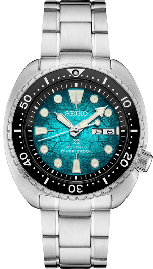 Seiko US Special Edition Automatic Green Dial Silver Steel Strap Watch for Men - SRPH57
