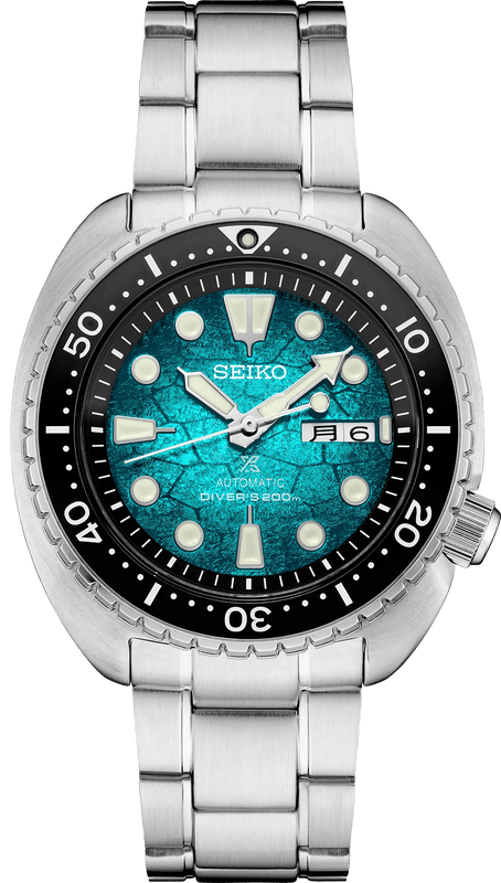 Seiko US Special Edition Automatic Green Dial Silver Steel Strap Watch for Men - SRPH57