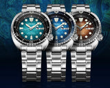 Seiko US Special Edition Automatic Green Dial Silver Steel Strap Watch for Men - SRPH57