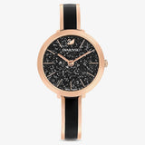 Swarovski Crystalline Delight Black Dial Two Tone Steel Strap Watch for Women - 5580530