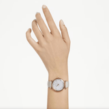 Swarovski Crystalline Wonder Silver Dial Beige Leather Strap Watch for Women - 5656899