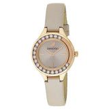 Swarovski Lovely Crystals Mini Grey Dial Grey Leather Strap Watch for Women - 5261481