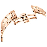 Swarovski Octea Lux Sport Chronograph Black Dial Rose Gold Steel Strap Watch for Women - 5610478