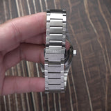 Tissot watch clasp and band detail, model t137-407-11-351-00-1