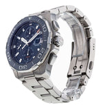 Tag Heuer Aquaracer Calibre 16 Blue Dial Silver Steel Strap Watch for Men - CAY211B.BA0927