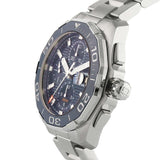 Tag Heuer Aquaracer Calibre 16 Blue Dial Silver Steel Strap Watch for Men - CAY211B.BA0927