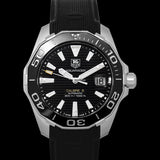 Tag Heuer Aquaracer Calibre 5 Automatic Black Dial Black Rubber Strap Watch for Men -  WAY211A.FT6151