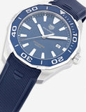 Tag Heuer Aquaracer Quartz Blue Dial Blue Rubber Strap Watch for Men -  WAY101C.FC6153