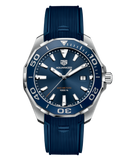 Tag Heuer Aquaracer Quartz Blue Dial Blue Rubber Strap Watch for Men -  WAY101C.FC6153