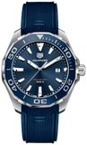 Tag Heuer Aquaracer Quartz Blue Dial Blue Rubber Strap Watch for Men -  WAY101C.FC6153