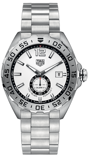 Tag Heuer Formula 1  Calibre 6 Automatic White Dial Silver Steel Strap Watch for Men - WAZ2013.BA0842