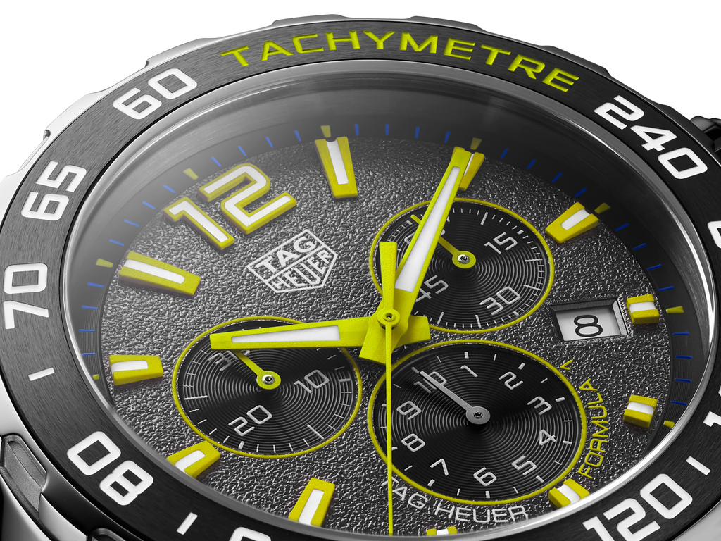 Tag Heuer Formula 1 Chronograph Grey Dial Silver Steel Strap Watch for Men - CAZ101AG.BA0842